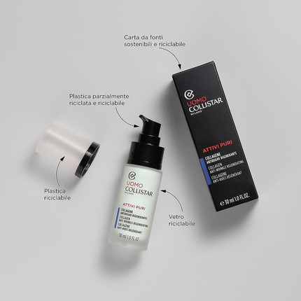 Сыворотка Collistar Actives Puri Men's Collagen Омолаживающая Регенерирующая от Морщин