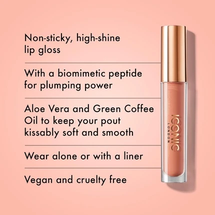 Блеск Iconic London Iconic London Lip Pumping Gloss High-Shine Non-Sticky Infused Lip Gloss