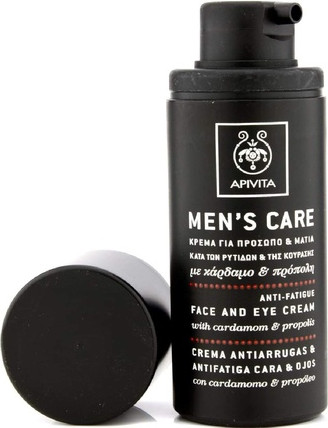 Крем Apivita Men's Care Антивозрастной Против Усталости для Лица и Области Вокруг Глаз