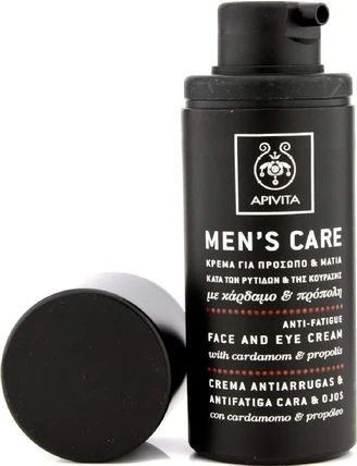 Крем Apivita Men's Care Антивозрастной Против Усталости для Лица и Области Вокруг Глаз