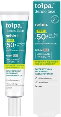 Крем для лица с защитой от солнца Tolpa Sebio+ Cc Крем с SPF50+