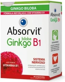 Таблетки Absolvit Гинкго Билоба + B1