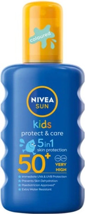 Солнцезащитный спрей Nivea Protect & Care SPF50 для детей
