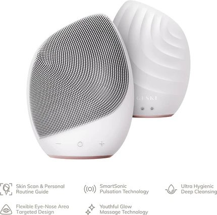 Щетка для очищения лица Geske SmartAppGuided Sonic Facial Brush 5 в 1 Силиконовое устройство для очищения лица Starlight