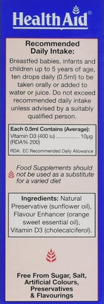 Drops HealthAid Babyvit-D Капли