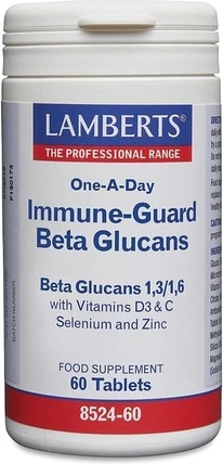Таблетки Lamberts Immuneguard Бета-Глюканы Поддержка Иммунитета с Витаминами