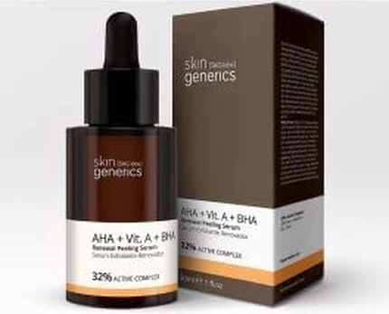 Сыворотка с витаминами Skin Generics AHA Vit A BHA 32% Обновляющая пилинг-сыворотка Унисекс