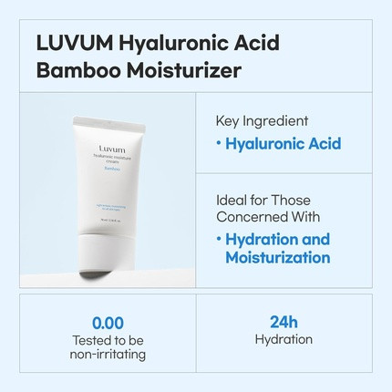 Увлажняющий крем Luvum Bamboo Hyaluronic Увлажняющий крем с экстрактом бамбука и гиалуроновой кислотой
