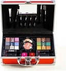 Косметичка Aromya Aromya Aime Beauty Красный футляр для косметики с 24 тенями для век, кистью для губ, кистью для макияжа и кистью для бровей