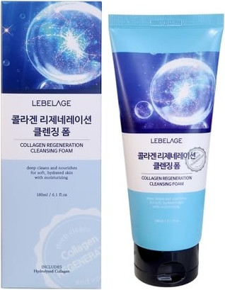 Cleansing Foam Lebelage Collagen Regeneration Deep Cleansing Hydrating Foam Face Wash