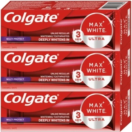 Зубная паста Colgate Max White Ultra Protect Трио