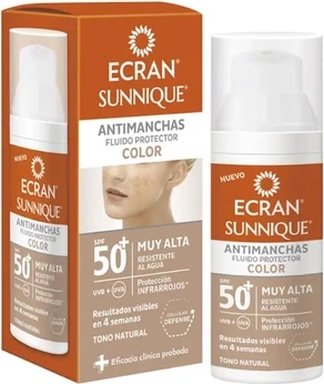 Защита от солнца для лица Ecran Sunnique Против пятен с цветом SPF 50