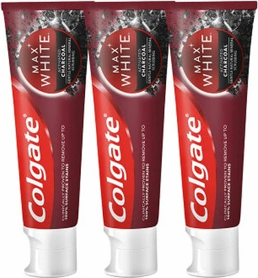 Отбеливающая зубная паста Colgate Max White Charcoal Trio