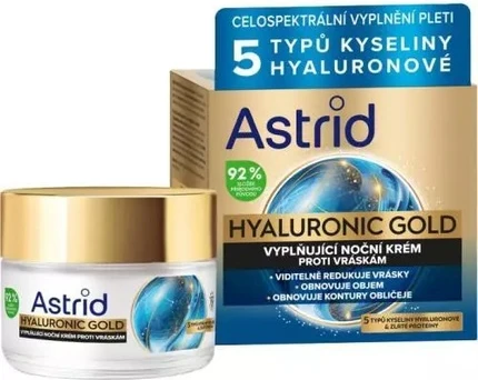 Ночной крем Astrid Hyaluronic Gold