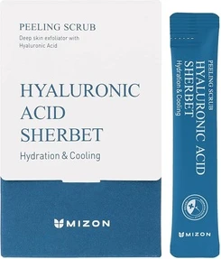 Скраб для лица Mizon Peeling Scrubs с гиалуроновой кислотой, пищевой содой и ментолом: нежное отшелушивание и увлажнение