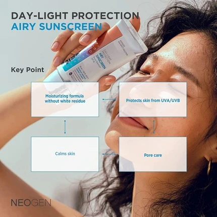 Солнцезащитная эссенция Neogen DERMALOGY UVA/UVB SPF50 для дневной защиты Airy Sunscreen Essence-type Moisturizing Weightless Sunscreen