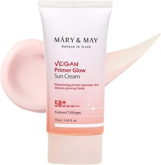 Солнцезащитный крем Mary & May Vegan Primer Glow Sun Cream SPF50+ PA++++