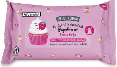 Hydroalcoholic Hand Towels The Fruit Company Biodegradable Strawberry