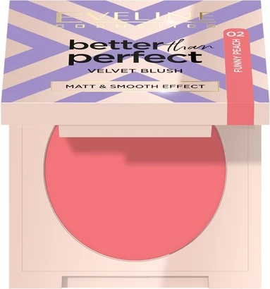 Blush Eveline Cosmetics Better Than Perfect Velvet Blush Pressed Rose 02