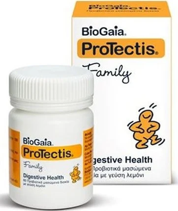 Жеватьимые таблетки Biogaia Protectis для всей семьи со вкусом лимона