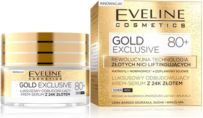 Cream-Serum Eveline Cosmetics Gold Exclusive Luxury Rebuilding Cream-Serum With 24k Gold