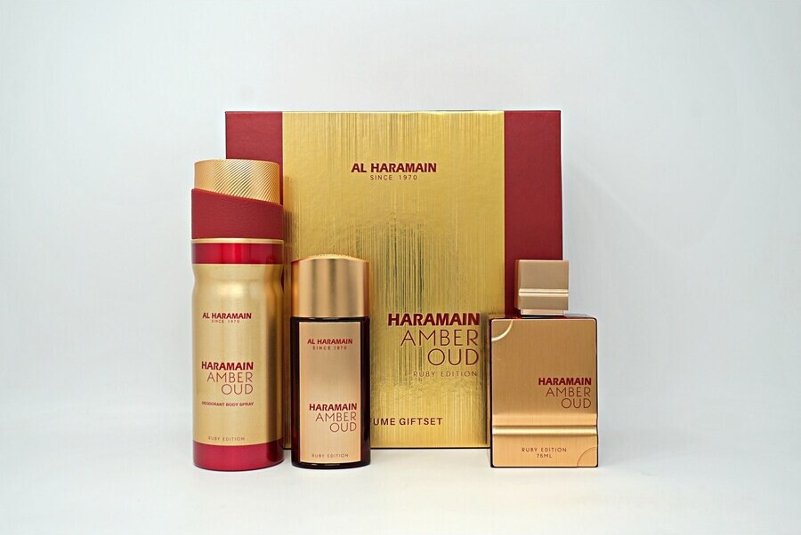 Набор-спрей Одеколон Amber Oud Ruby от Al Haramain