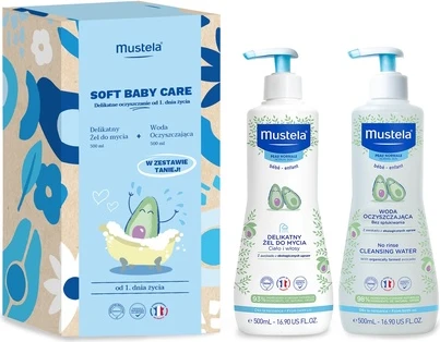 Набор для очищения: Гель для мытья и Мицеллярная вода Mustela для купания