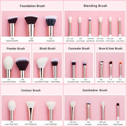 Набор кистей Jessup Professional Makeup Brush Set