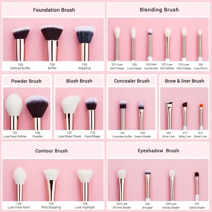 Набор кистей Jessup Professional Makeup Brush Set