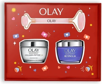 Набор по уходу за лицом Olay Collagen Peptides 24 Крем и Крем с Ретинолом без Отдушек Подарочный Набор