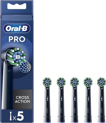 Сменные насадки для электрической зубной щетки BRAUN Oral-B Pro Cross Action Черные, 5 шт.
