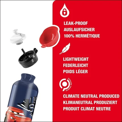 Бутылка для воды Sigg Алюминиевая Детская Бутылка для Воды KBT Дисней Непроливайка Легкая Без Бисфенола А С Сертификацией 'Нейтральный к Климату' 0.4Л Тачки