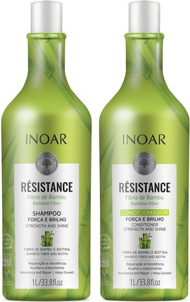 Набор шампуня и кондиционера для восстановления волос Inoar Resistance Bambu