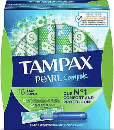Absorbent Product Tampax Pearl Compak Silent Wrapper For Increased Flow