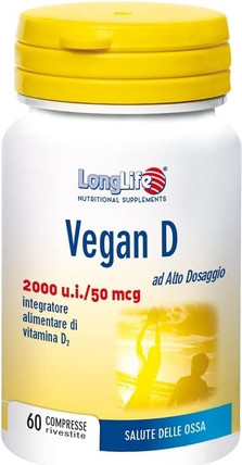 Витаминная добавка Longlife LongLife Vegan D 2000 МЕ/50 мкг для здоровья костей