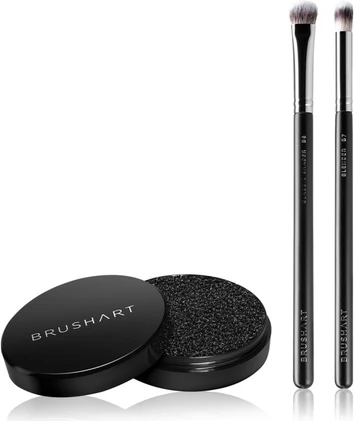 Набор кистей BrushArt Professional Eyeshadow Brush Set с губкой для чистки