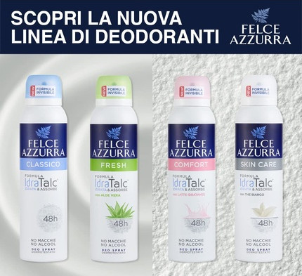 Deodorant Felce Azzurra Formula Idra Talc with White Tea