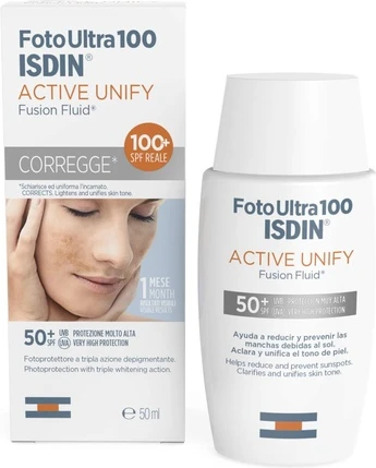 Флюид для лица солнцезащитный ISDIN Fotoultra Active Unify SPF100+