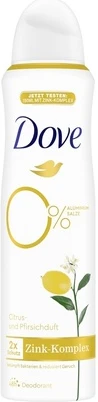 Deodorant Spray Dove Citrus and Peach Scent with Nourishing Zinc Complex