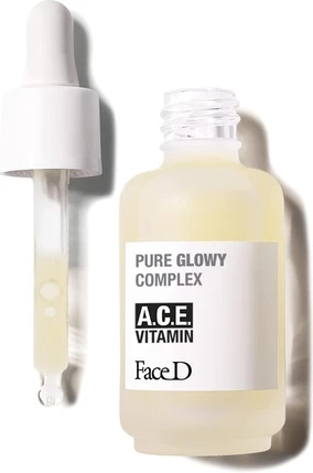 Сыворотка для лица Face D Pure Glowy с антиоксидантами и укрепляющая сыворотка для лица с витаминами ACE