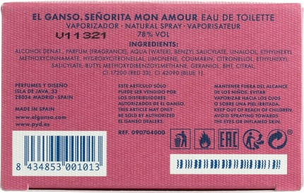 Eau De Toilette El Ganso Seeorita Mon Amour