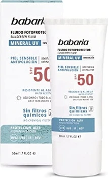 Fluid Face Sun Protection Babaria Mineral UV Facial Sunscreen Fluid SPF50