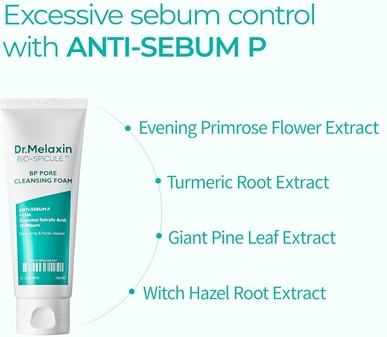 Очищающая пенка Dr. Melaxin Pore Cleansing Foam для отшелушивания остаточного себума и омертвевших клеток кожи