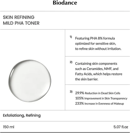 Тонер Biodance Biodance Skin Refining Mild PHA Toner