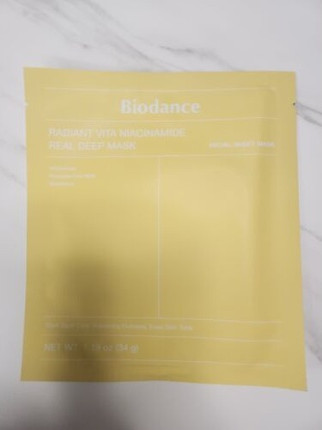 Тканевая маска Biodance Radiant Vita Niacinamide Real Deep Mask