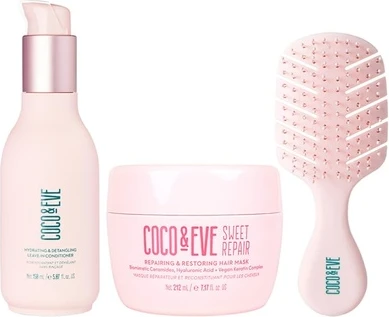 Набор для ухода за волосами Coco & Eve Date Night Kit Кондиционер Маска Расческа для распутывания волос