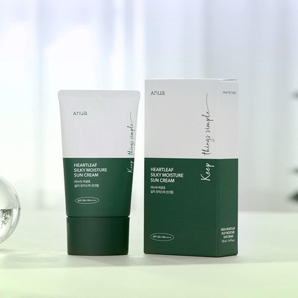 Солнцезащитный крем Anua Heartleaf Silky Moisture Sunscreen