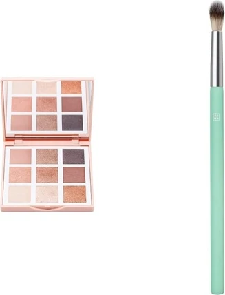 Наборы теней для век и палетки 3ina The Bloom Eyeshadow Palette и The Blender Brush