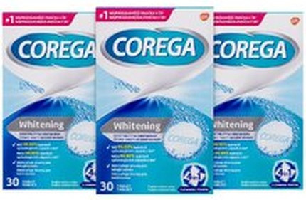 Таблетки Corega Whitening Trio