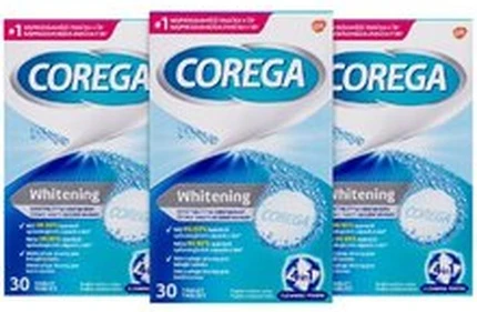 Таблетки Corega Whitening Trio